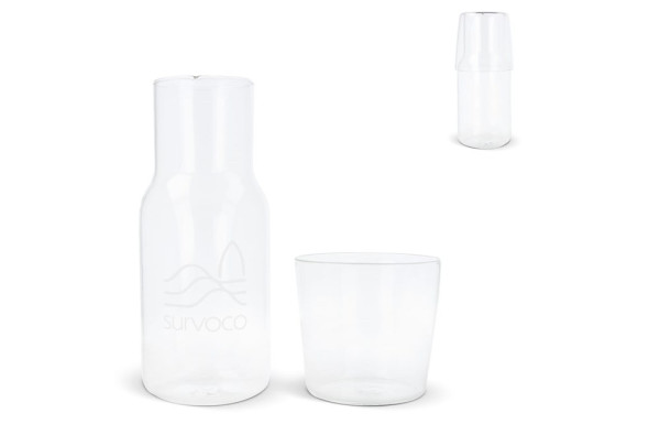 Karaffe 550ml und Trinkglas 250ml Set